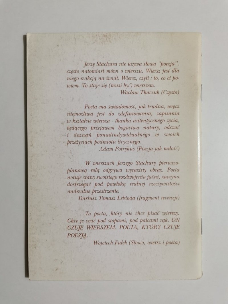 NOSZĘ W SOBIE DOM - Jerzy Stachura 1997