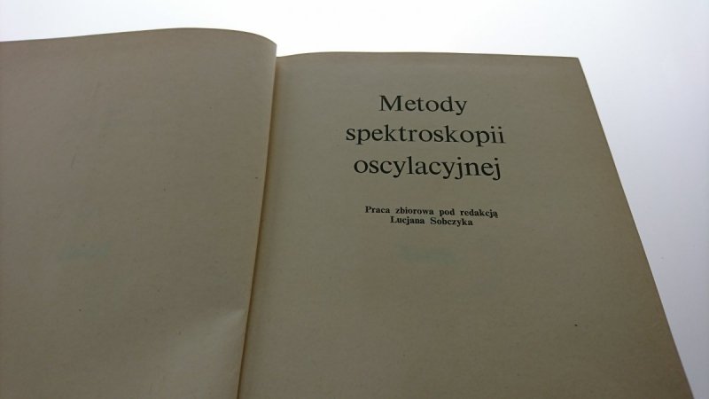 METODY SPEKTROSKOPII OSCYLACYJNEJ - Sobczyk 1979