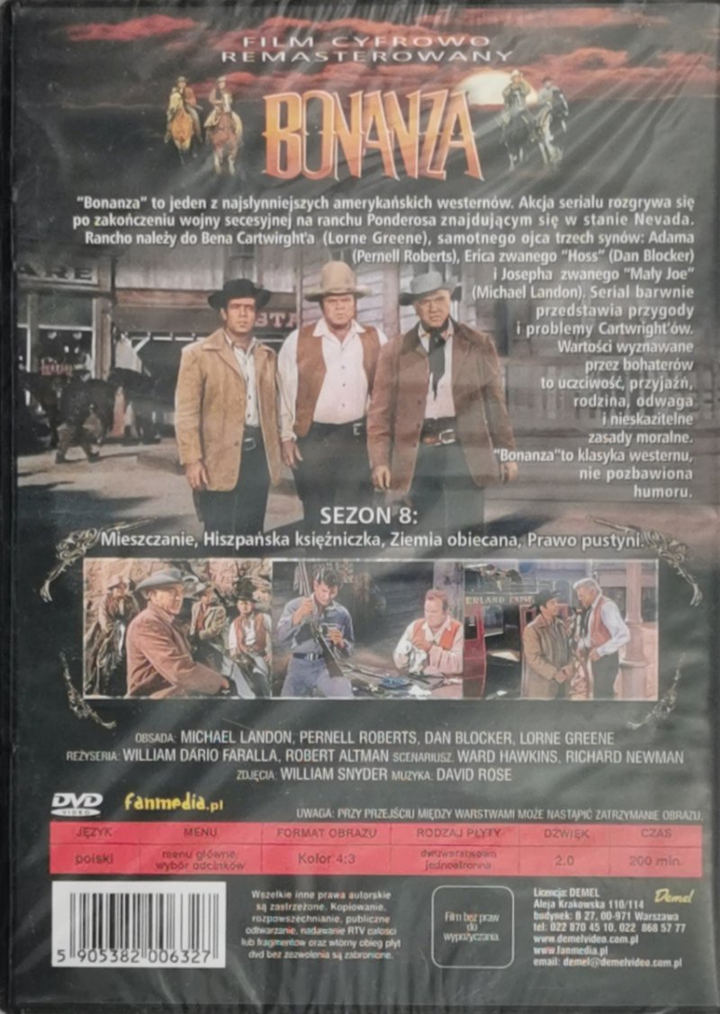 DVD. BONANZA SEZON 8