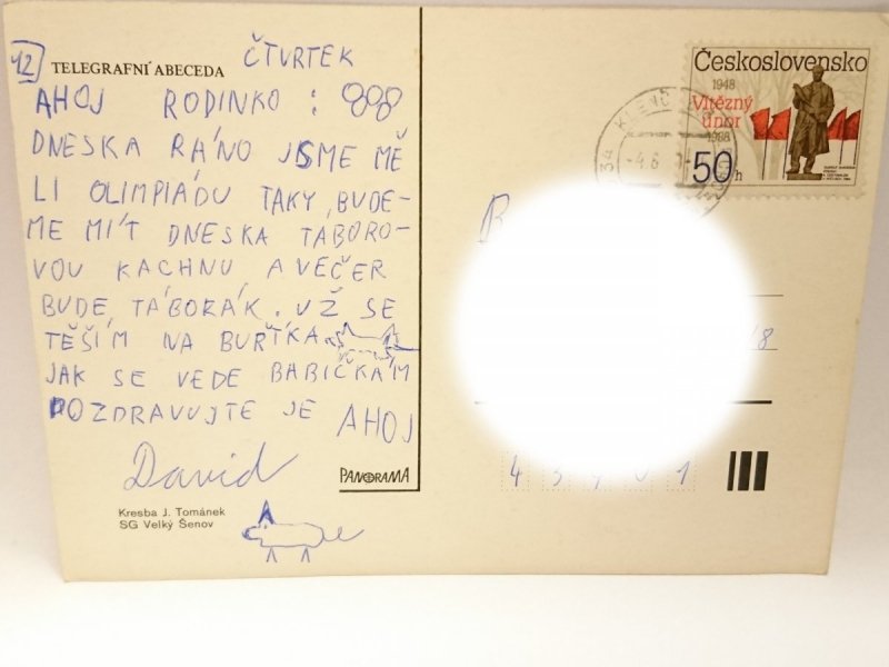 TELEGRAFNI ABECEDA. KRESBA J. TOMANEK