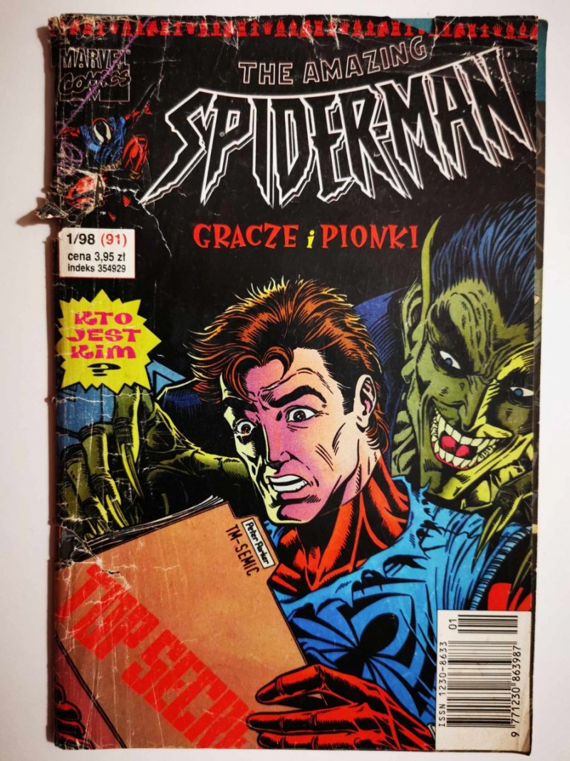 THE AMAZING SPIDER-MAN GRACZE I PIONKI NR 1/1998