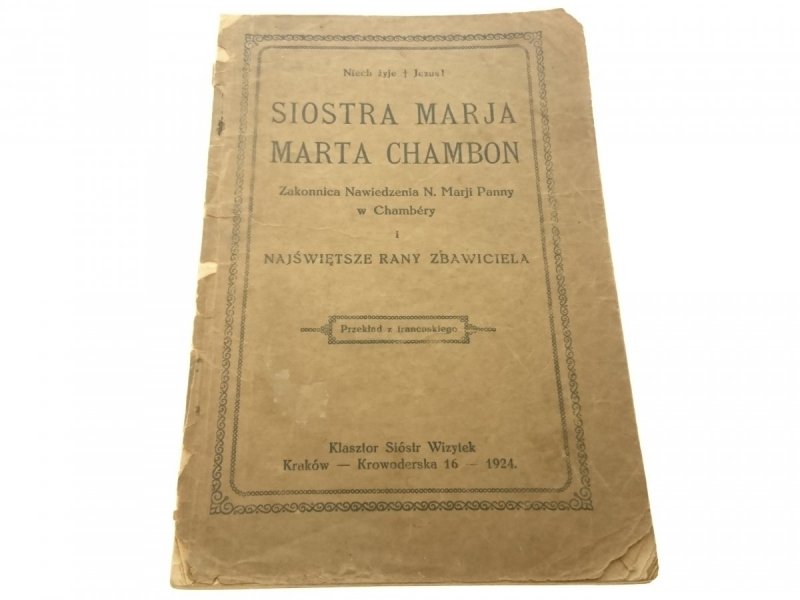 SIOSTRA MARJA MARTA CHAMBON 1924