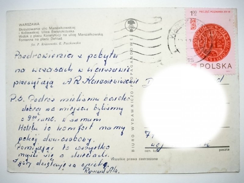 WARSZAWA. SKRZYŻOWANIE ULIC MARSZAŁKOWSKIEJ I INNE FOT KRASSOWSKI, PASZKOWSKA