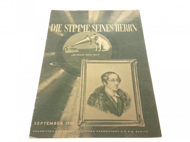 DIE STIMME SEINES HERRN. SEPTEMBER 1938