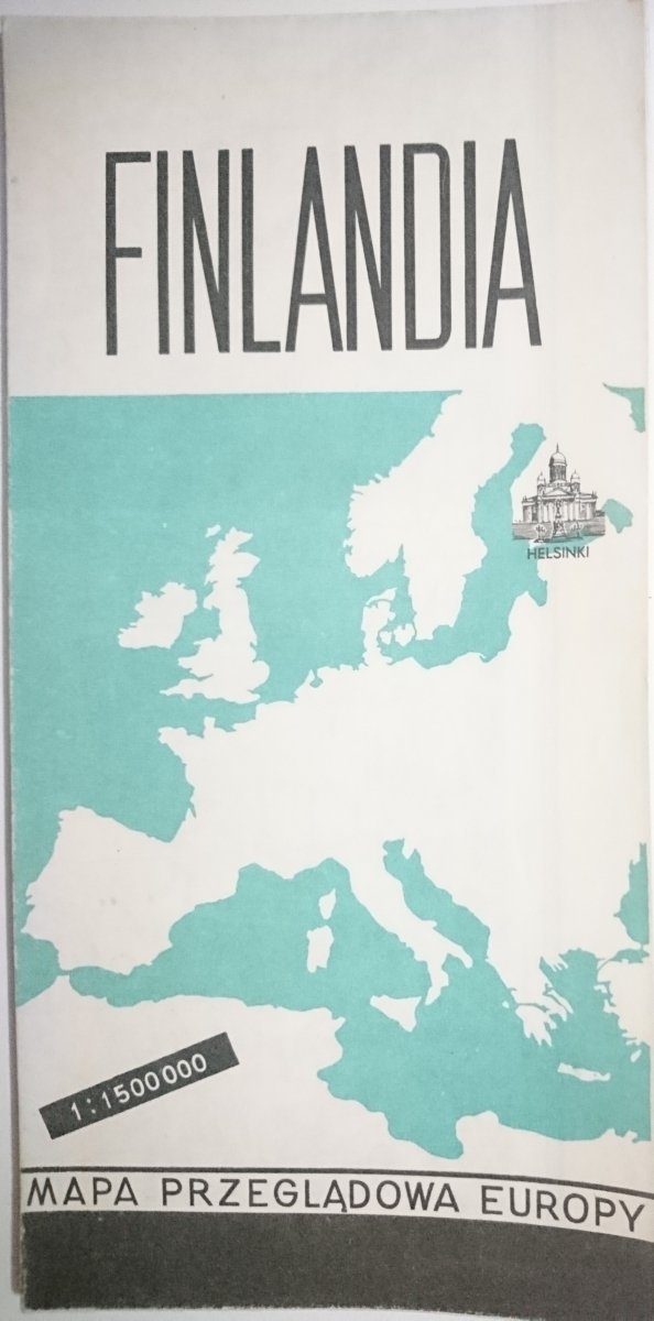 MAPA PRZEGLĄDOWA EUROPY. FINLANDIA 1966