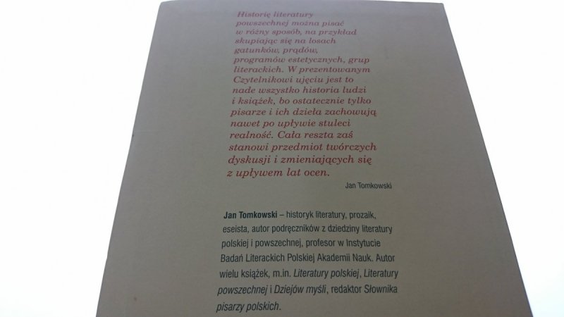 DZIEJE LITERATURY POWSZECHNEJ - Tomkowski 2009