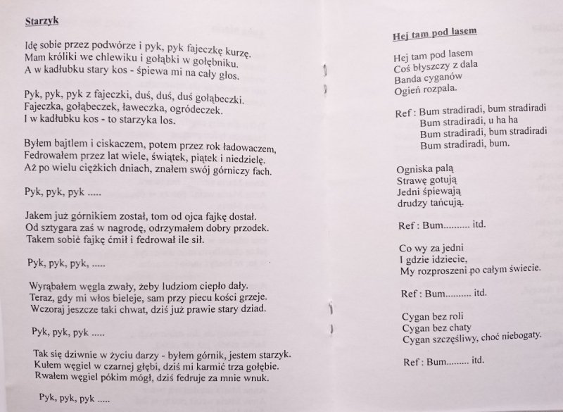 ŚPIEWNIK OKOCIMSKICH TABORÓW OGNIEM I MIECZEM 