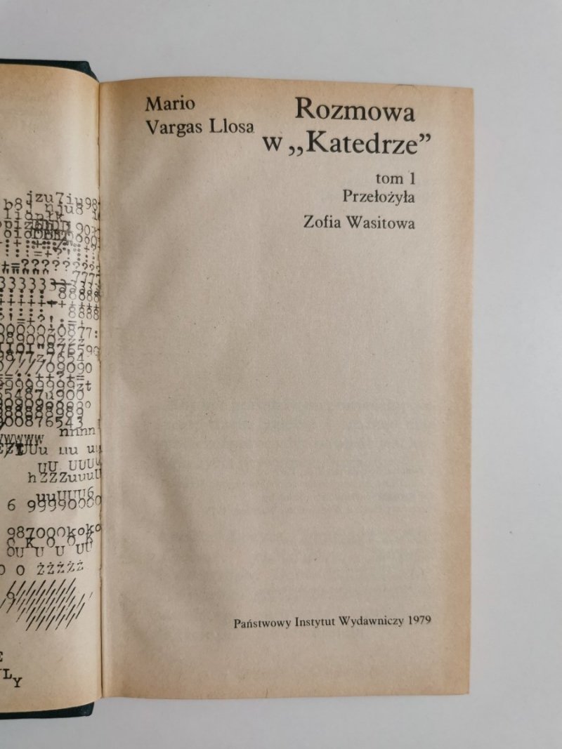 ROZMOWA W KATEDRZE TOM 1 - Mario Vargas Llosa 