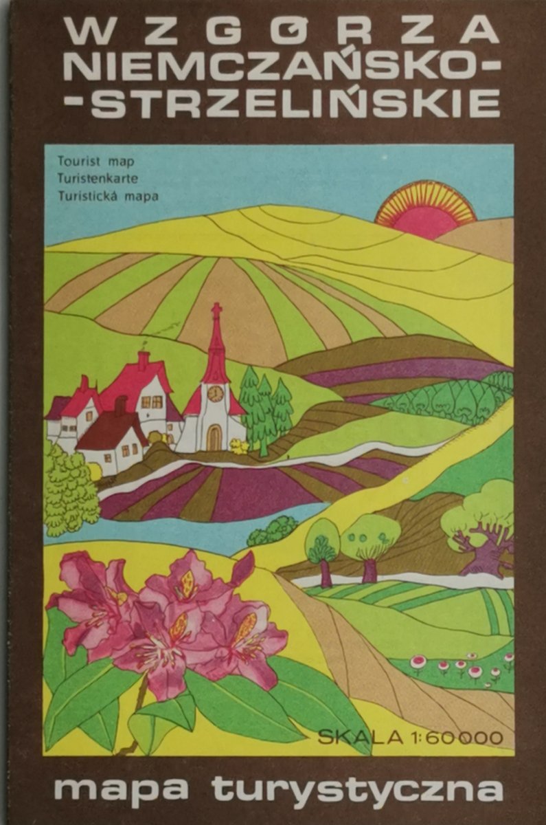 WZGÓRZA NIEMCZAŃSKO-STRZELIŃSKIE MAPA 1:60 000 1992