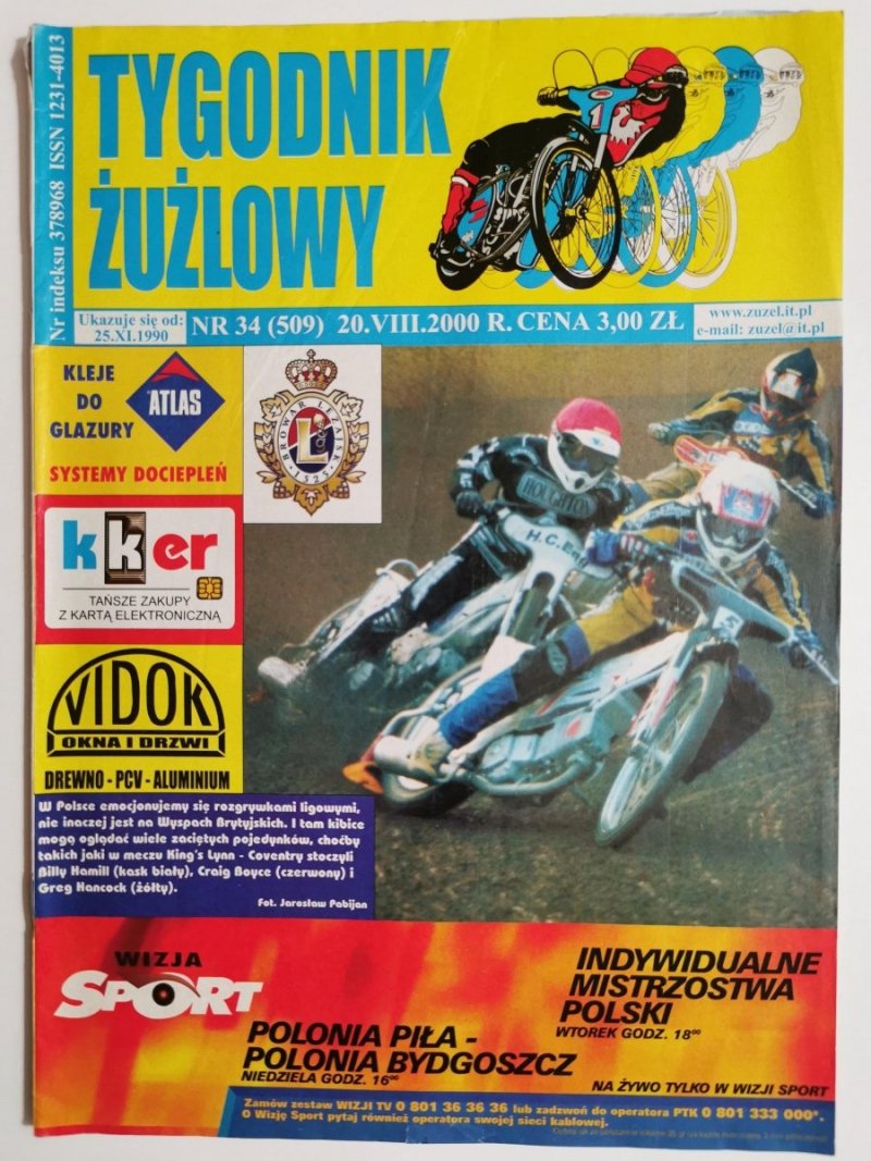 TYGODNIK ŻUŻLOWY NR 34 2000
