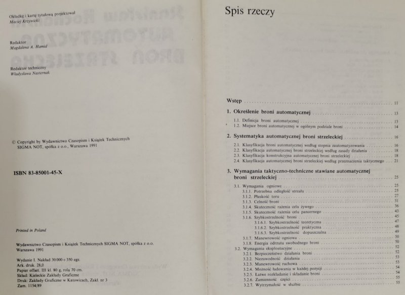 AUTOMATYCZNA BROŃ STRZELECKA - Stanisław Kochański 1991