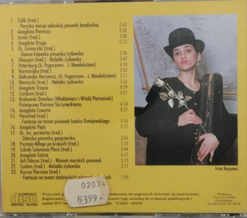 CD. PIOSENKI ŻYDÓW Z ODESSY - Teatr Zwierciadło