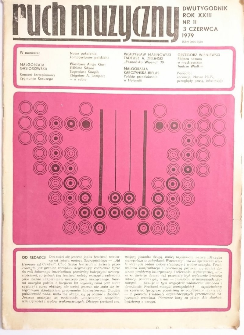 RUCH MUZYCZNY ROK XXIII NR 11 3 CZERWCA 1979