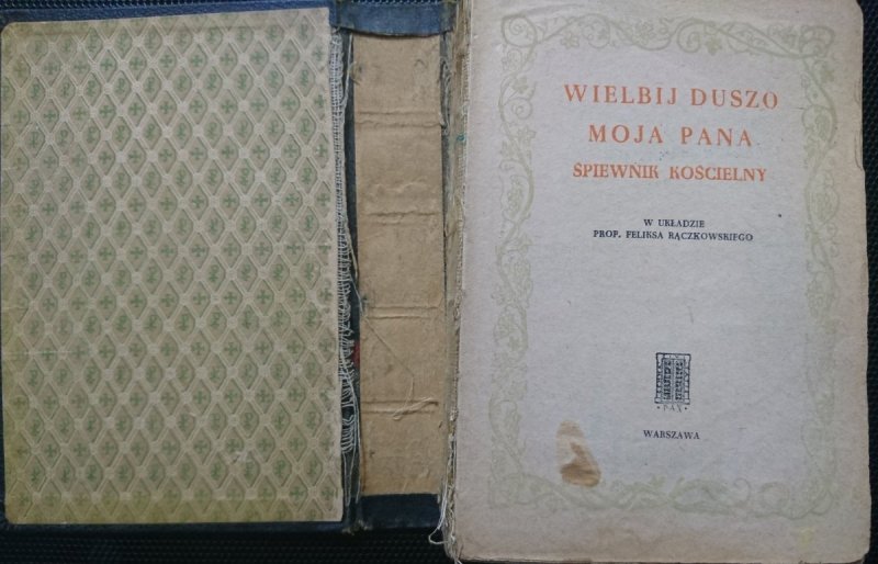 WIELBIJ DUSZO MOJA PANA. ŚPIEWNIK KOŚCIELNY 1956