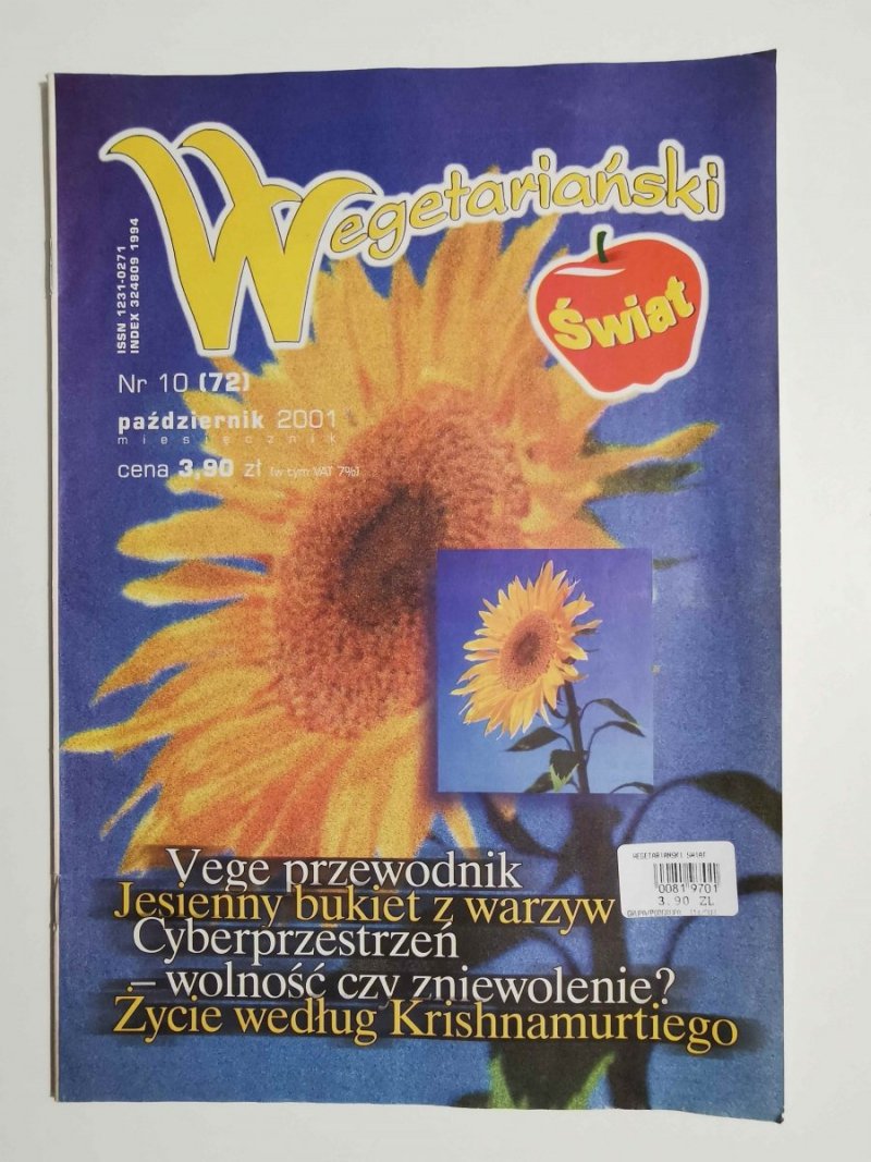 WEGETARIAŃSKI ŚWIAT NR 10 (72) PAŹDZIERNIK 2001 