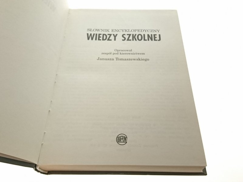 SŁOWNIK ENCYKLOPEDYCZNY WIEDZY SZKOLNEJ 1995