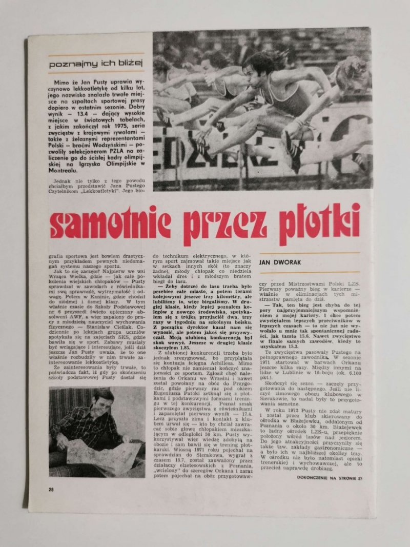 LEKKOATLETYKA NR 1 (237) ROK XXI 1976