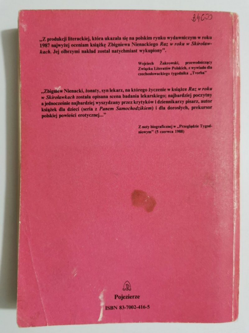 RAZ W ROKU W SKIROŁAWKACH - Zbigniew Nienacki 1990