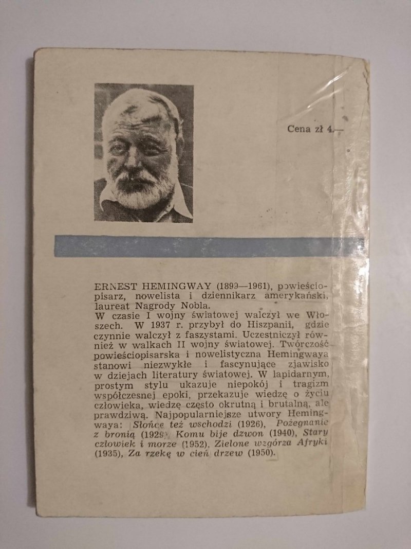 ŚNIEGI KILIMANDŻARO - Ernest Hemingway 1968