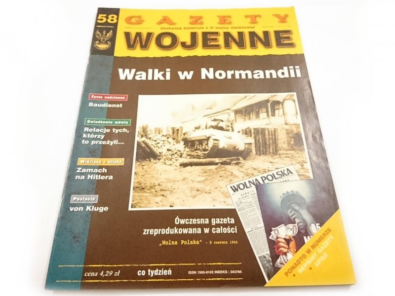 GAZETY WOJENNE NR 58 WALKI W NORMANDII