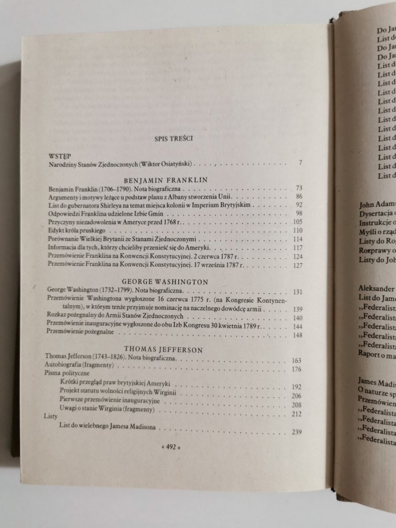 WIZJE STANÓW ZJEDNOCZONYCH W PISMACH OJCÓW ZAŁOŻYCIELI 1977