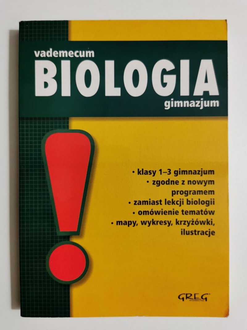 VADEMECUM BIOLOGIA GIMNAZJUM KLASY 1-3 