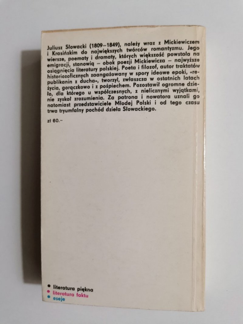 WIERSZE I POEMATY - Juliusz Słowacki 1981