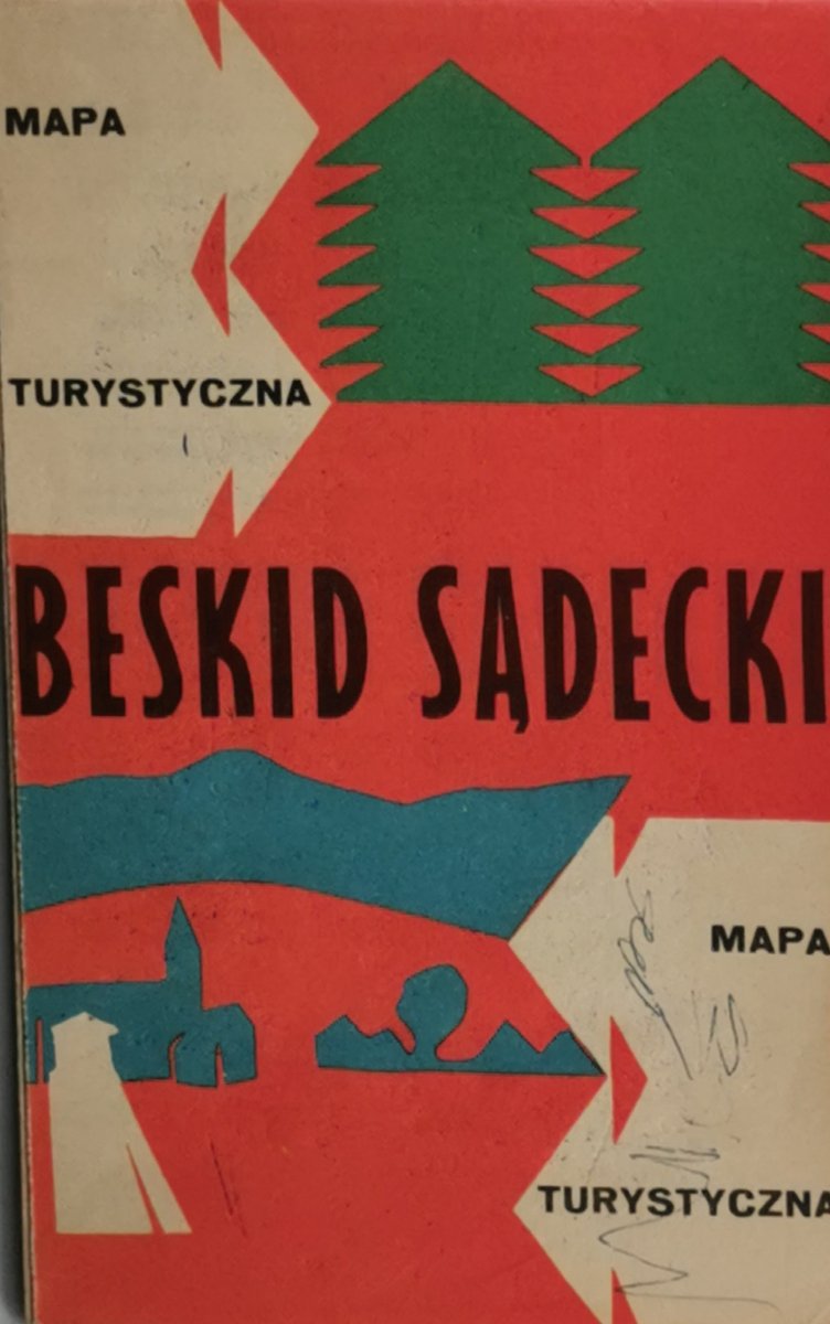 MAPA TURYSTYCZNA BESKID SĄDECKI 1974