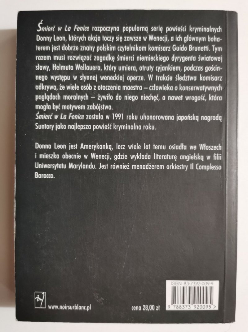 ŚMIERĆ W LA FENICE - Donna Leon 