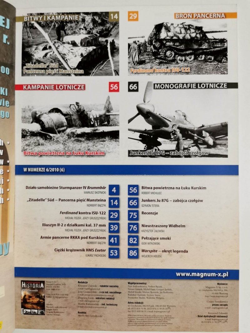 TECHNIKA WOJSKOWA HISTORIA LISTOPAD-GRUDZIEŃ NR 6/2010