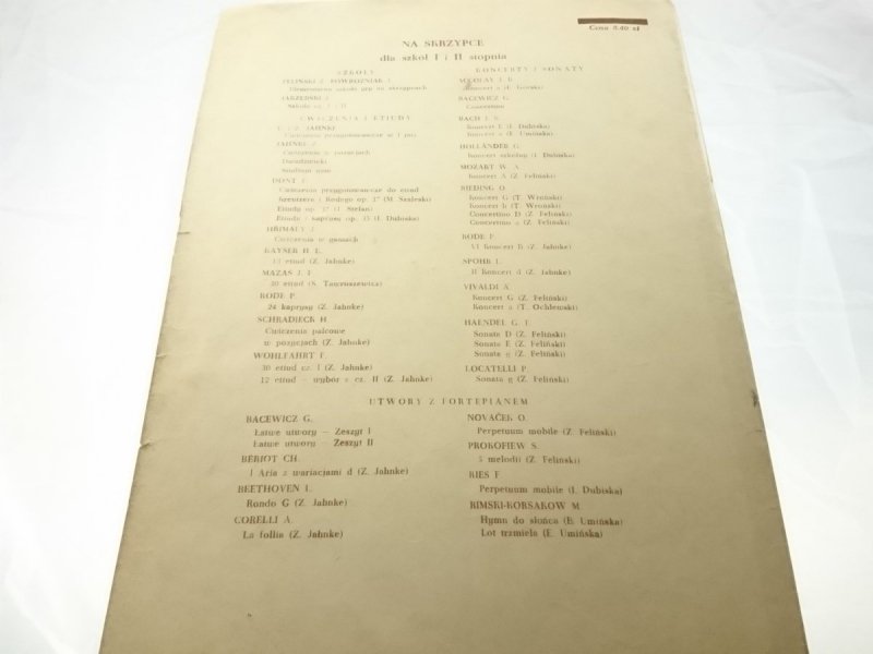 MAŁA SZKOŁA MELODII OP. 123 - Charles Dancla 1956