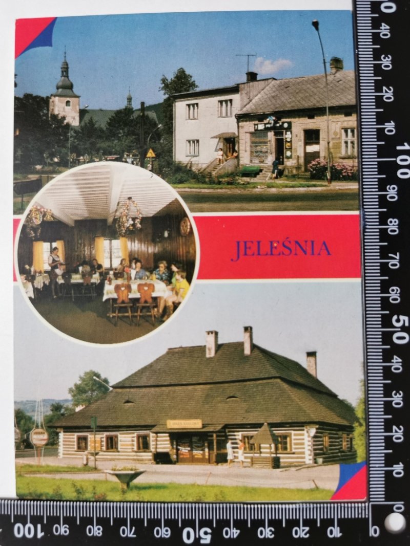 JELEŚNIA. FRAGMENT WSI, KOŚCIÓŁ