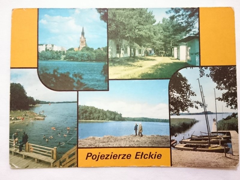 POJEZIERZE EŁCKIE. WIDOK NA EŁK OD STRONY JEZIORA I INNE FOT. STACHURSKI, SUROWIEC