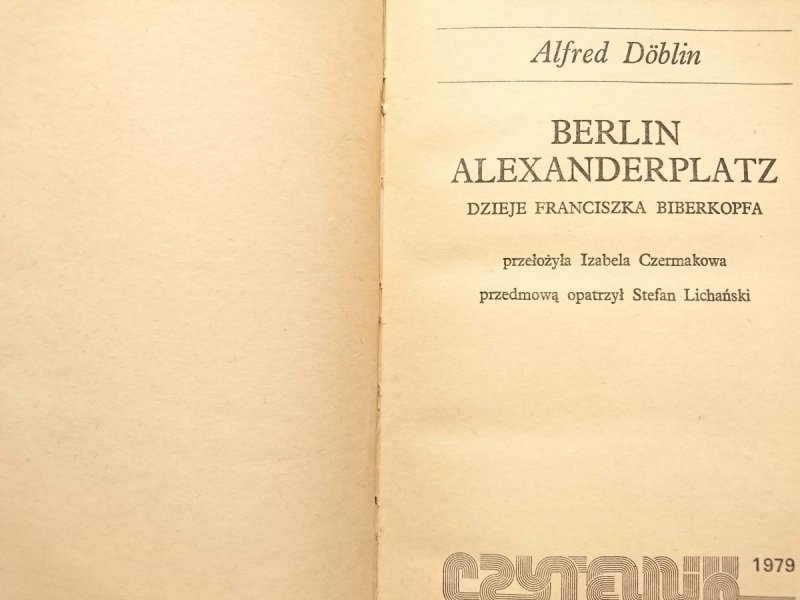 BERLIN ALEXANDERPLATZ - Alfred Doblin 1979