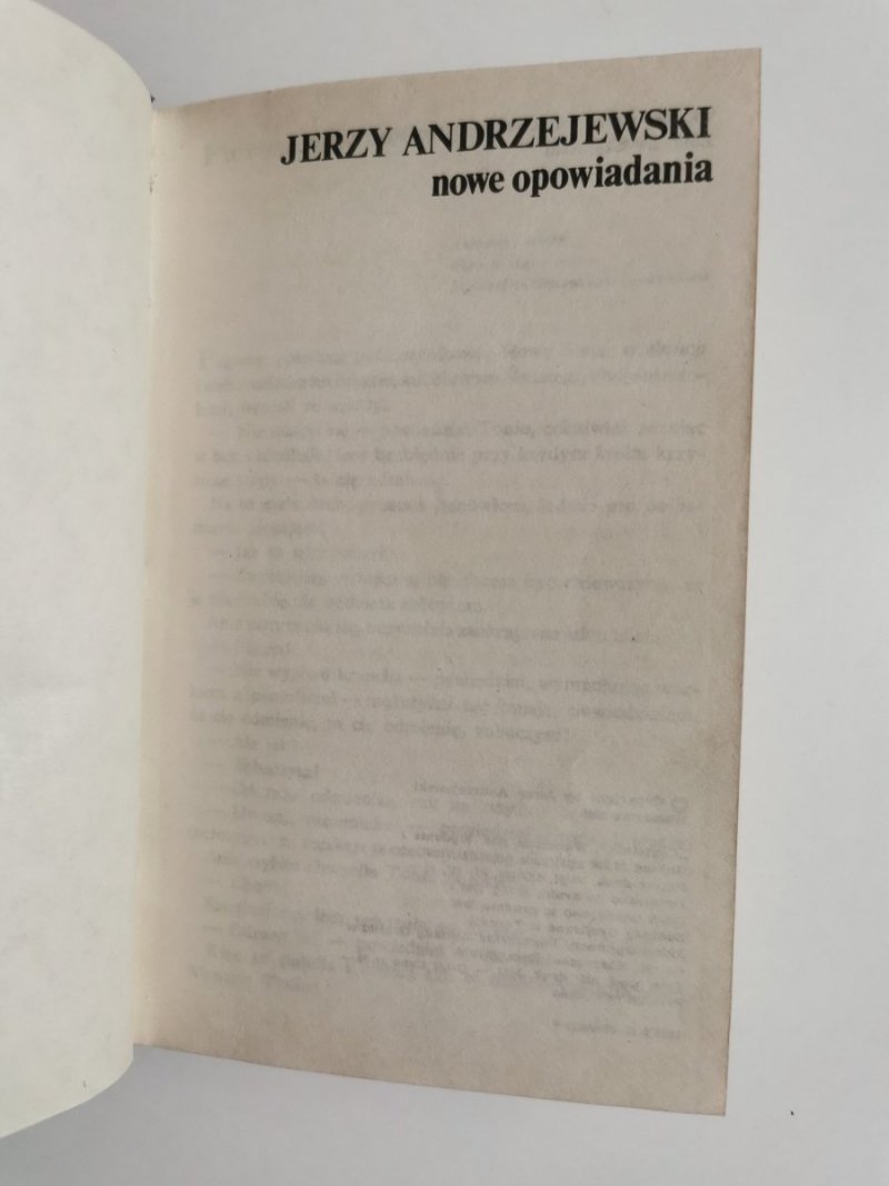 NOWE OPOWIADANIA - Jerzy Andrzejewski 1980
