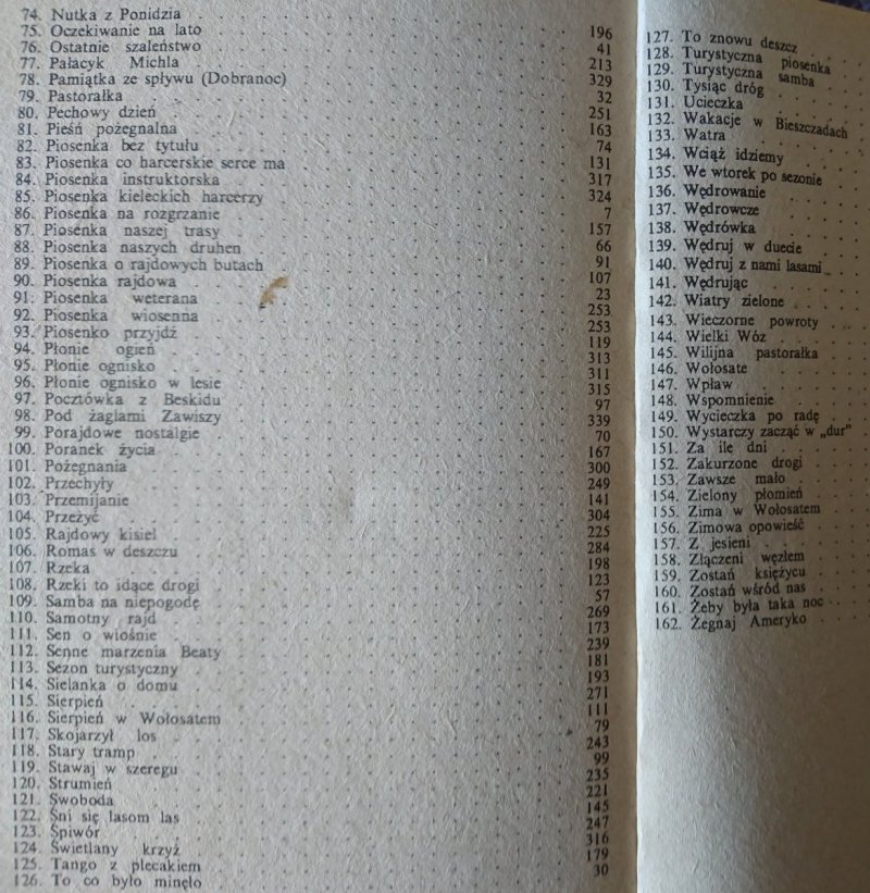ŚPIEWNICZEK BIESZCZADNICZEK 1989