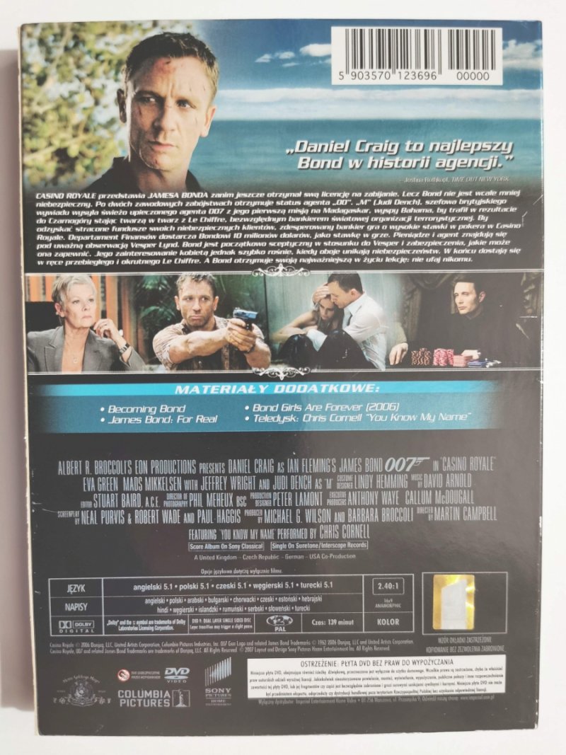 DVD. 007 CASINO ROYALE. WYDANIE SPECJALNE
