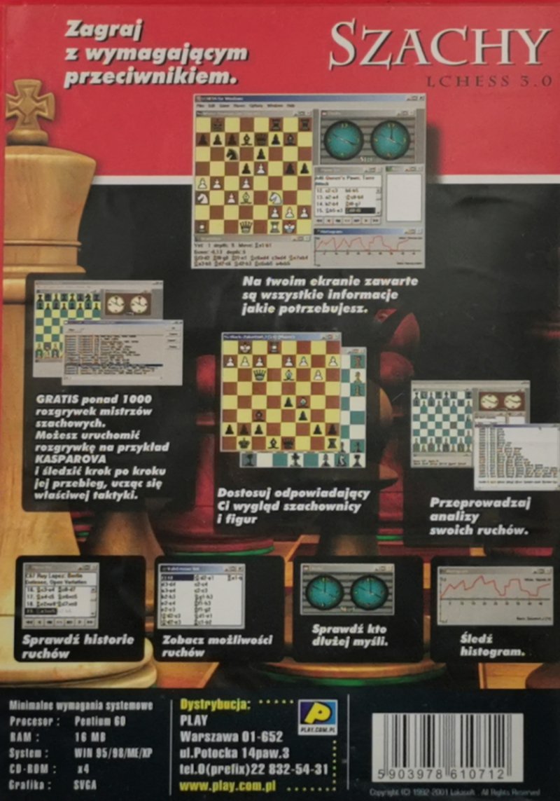PC CD-ROM. SZACHY LCHESS 3.0