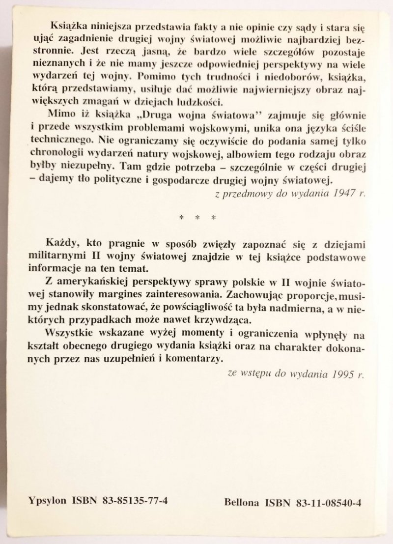 DRUGA WOJNA ŚWIATOWA ..MATERIAŁ Z RAPORTÓW WYWIADU WOJSKOWEGO USA  1995