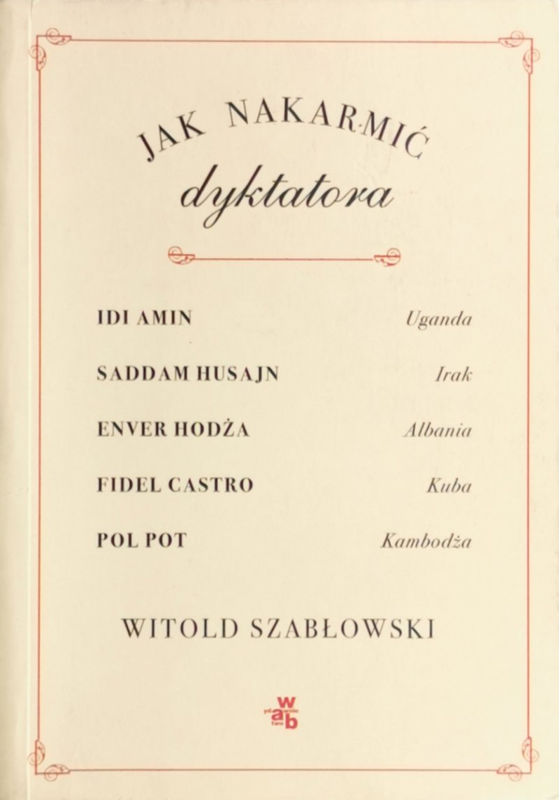 JAK NAKARMIĆ DYKTATORA - Witold Szabłowski