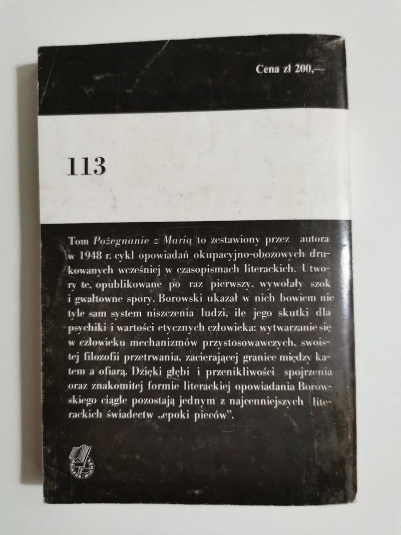 POŻEGNANIE Z MARIĄ - Tadeusz Borowski 