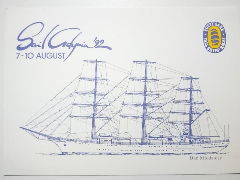 SAIL GDYNIA '92 7-10 AUGUST DAR MŁODZIEŻY