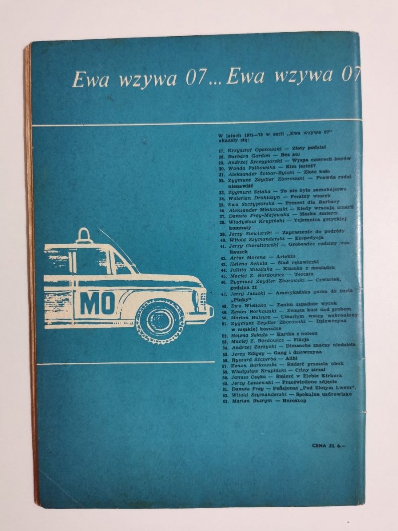 EWA WZYWA 07 NR 64 RUBINOWY ŚLAD - Krystyn Ziemski 1974
