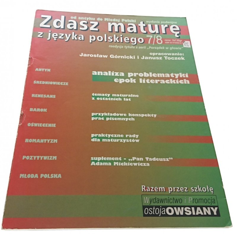 ZDASZ MATURĘ Z JĘZYKA POLSKIEGO 7/8 Górnicki 2002