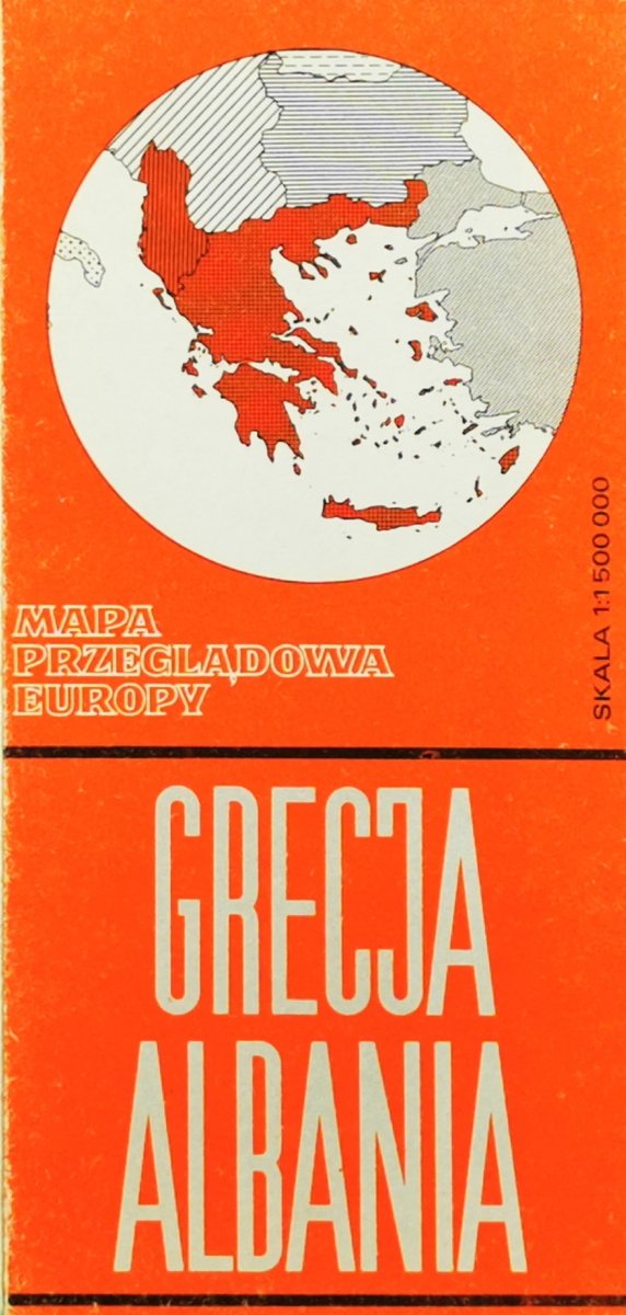 MAPA. GRECJA ALBANIA. SKALA 1:1500000