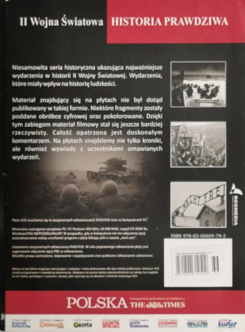 VCD. II WOJNA ŚWIATOWA HISTORIA PRAWDZIWA CZĘŚĆ 1 (1939)