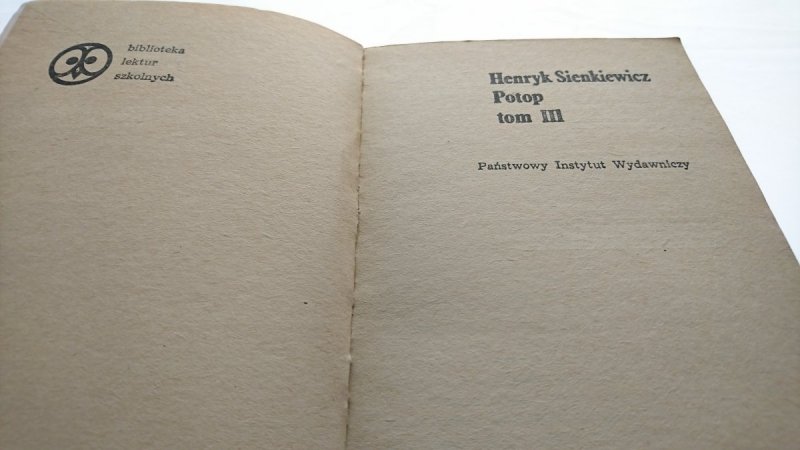 POTOP TOM III - Henryk Sienkiewicz 1977