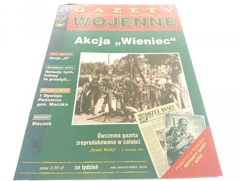 GAZETY WOJENNE NUMER 41 AKCJA 'WIENIEC' 1998