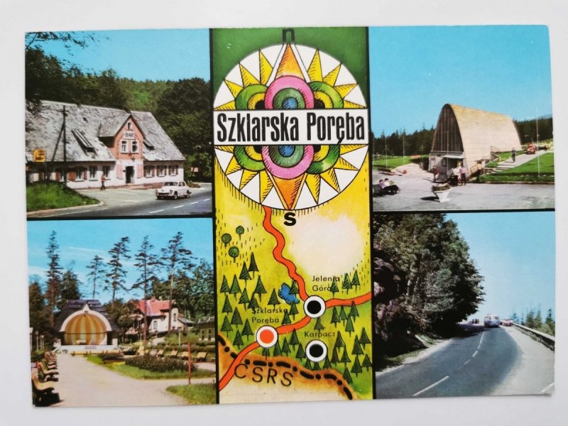 SZKLARSKA PORĘBA. CZTERY UJĘCIA I MAPKA FOT. JABŁOŃSKI