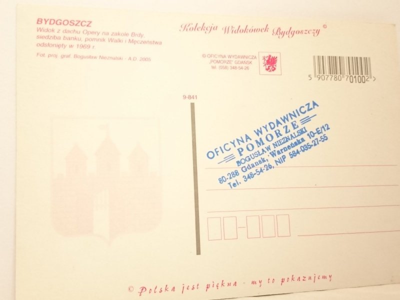 BYDGOSZCZ. WIDOK Z DACHU OPERY NA ZAKOLE BRDY